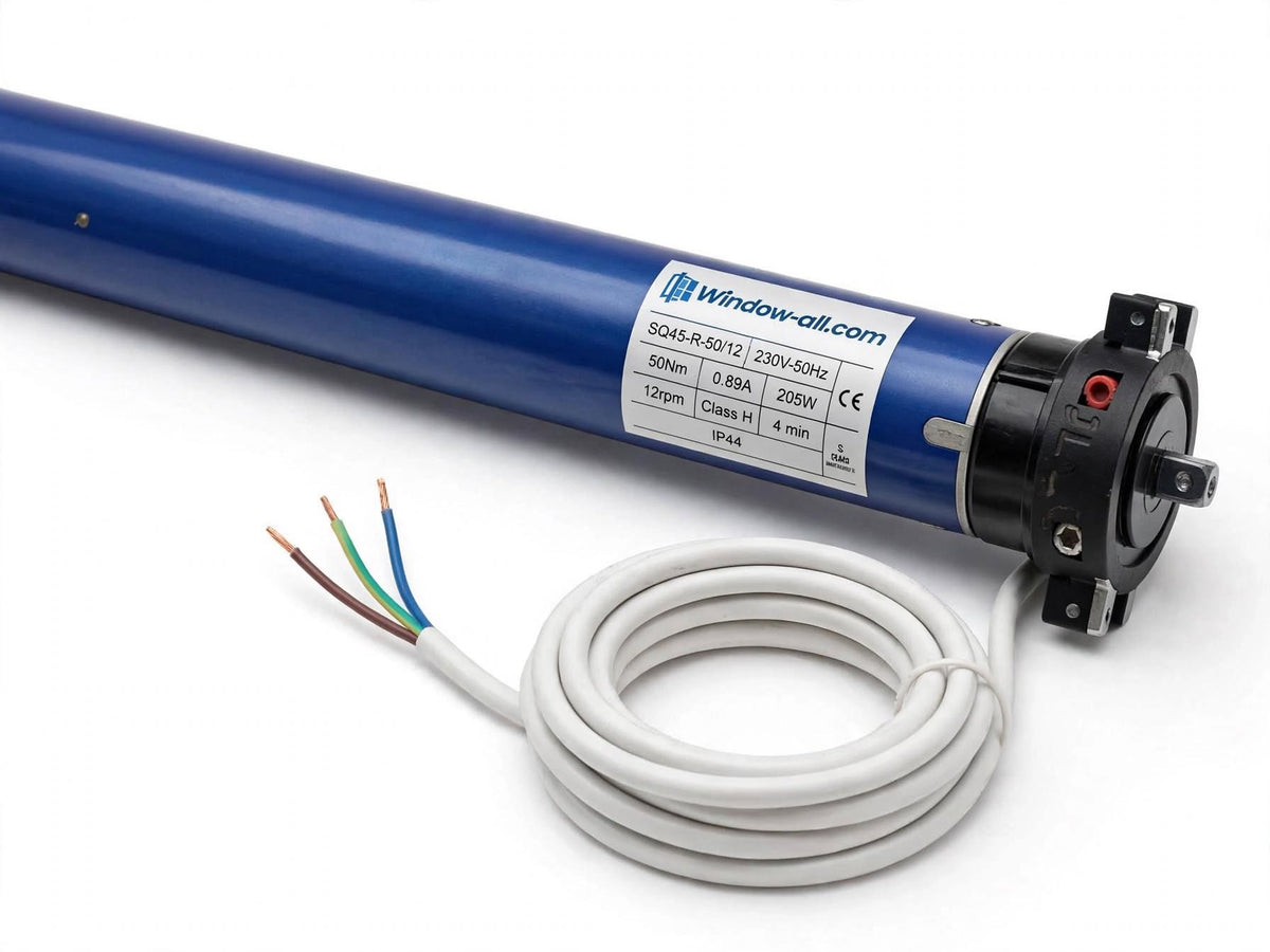 Window-All standard tubular motor 50 Nm for roller shutters, wall switch operated